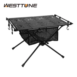 Folding Camping Table Aluminum Lightweight with Storage Mesh Bag