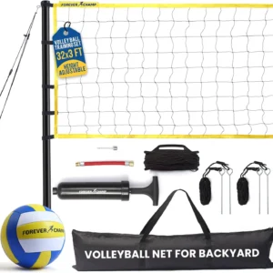 Portable Volleyball Net Set with Regulation Size Net,