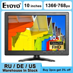 EYOYO 10-inch Security Monitor 1366x768 Small Desktop Monitor